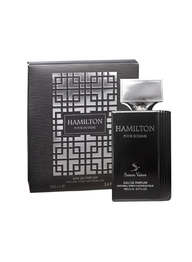 Sainte Valere, Hamilton Eau De Parfum for Men, 100ml, Luxury Long Lasting Woody Floral Oriental Fragrance, Premium Oud Lavender Patchouli Perfume Spray, Elegant Men's Scent for Daily Wear, Special Occasions, Gift for Men